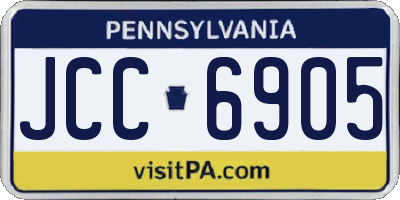 PA license plate JCC6905