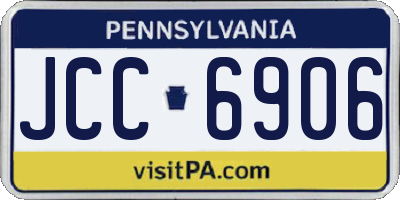PA license plate JCC6906