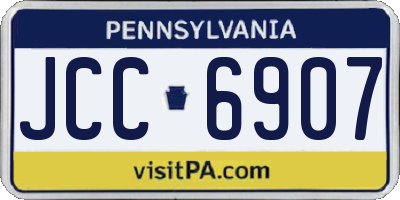 PA license plate JCC6907