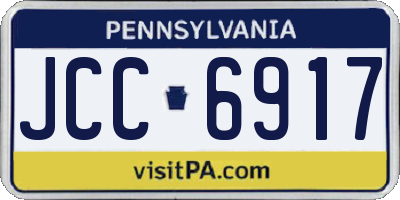 PA license plate JCC6917