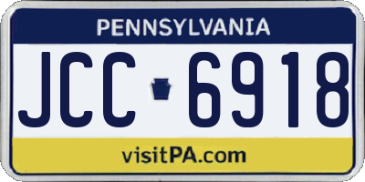 PA license plate JCC6918