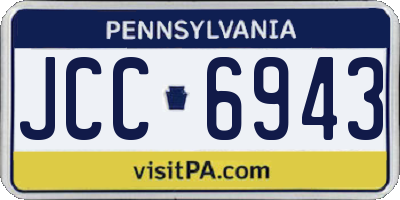PA license plate JCC6943