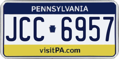PA license plate JCC6957