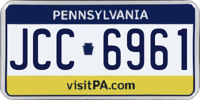 PA license plate JCC6961