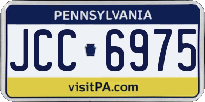 PA license plate JCC6975