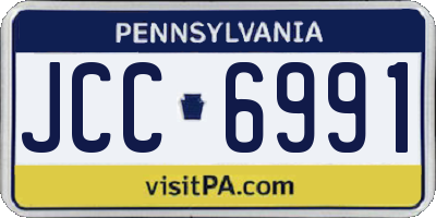 PA license plate JCC6991