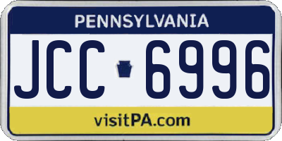 PA license plate JCC6996