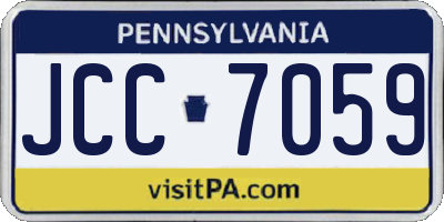 PA license plate JCC7059