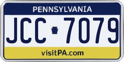 PA license plate JCC7079