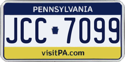 PA license plate JCC7099