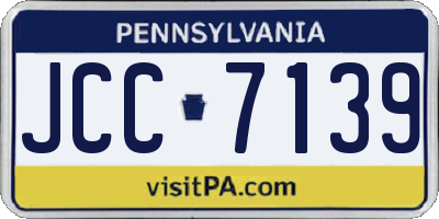 PA license plate JCC7139