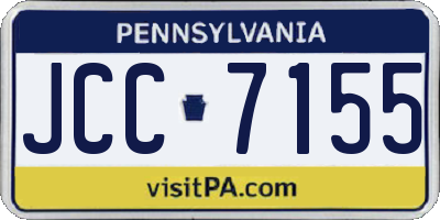 PA license plate JCC7155