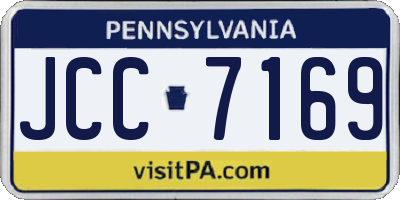 PA license plate JCC7169