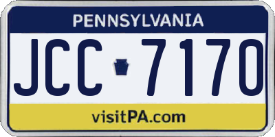 PA license plate JCC7170