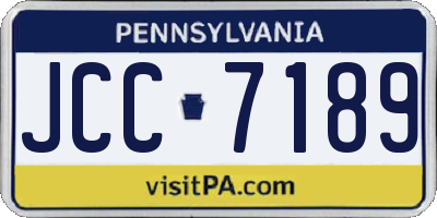 PA license plate JCC7189