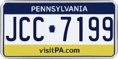 PA license plate JCC7199