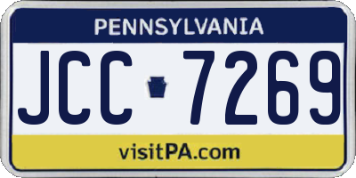 PA license plate JCC7269