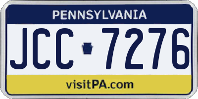 PA license plate JCC7276