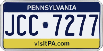 PA license plate JCC7277