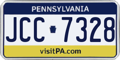 PA license plate JCC7328