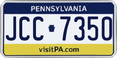 PA license plate JCC7350