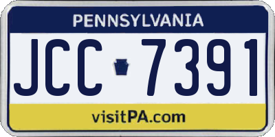 PA license plate JCC7391