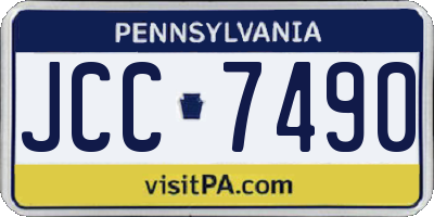 PA license plate JCC7490