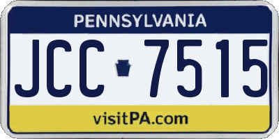 PA license plate JCC7515
