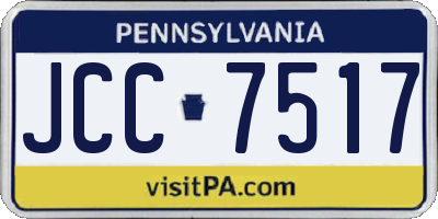PA license plate JCC7517