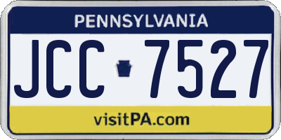 PA license plate JCC7527