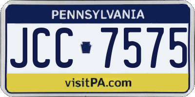 PA license plate JCC7575