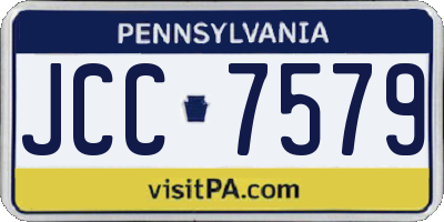 PA license plate JCC7579