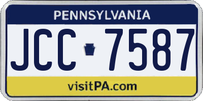 PA license plate JCC7587