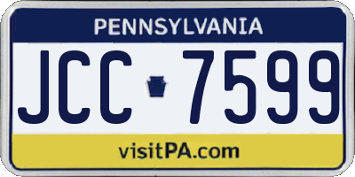 PA license plate JCC7599