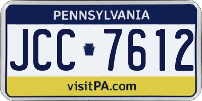 PA license plate JCC7612