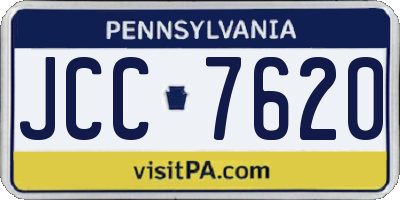 PA license plate JCC7620