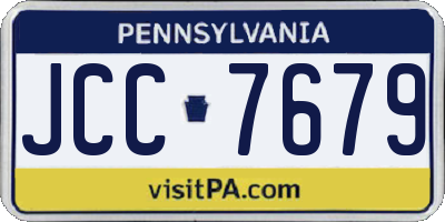 PA license plate JCC7679