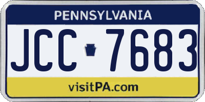 PA license plate JCC7683