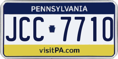PA license plate JCC7710