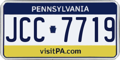 PA license plate JCC7719