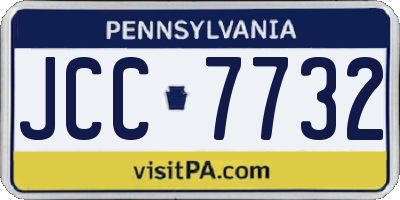PA license plate JCC7732