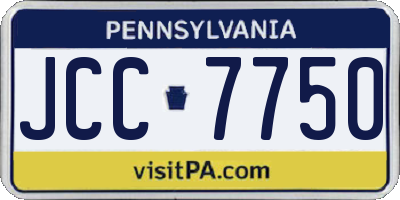 PA license plate JCC7750