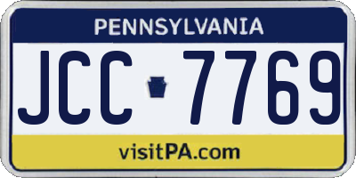 PA license plate JCC7769