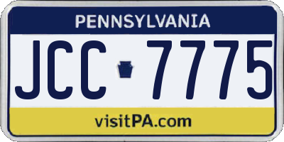 PA license plate JCC7775