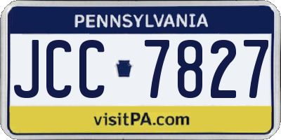 PA license plate JCC7827