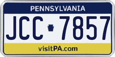 PA license plate JCC7857