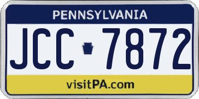 PA license plate JCC7872