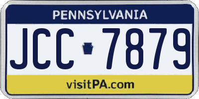 PA license plate JCC7879