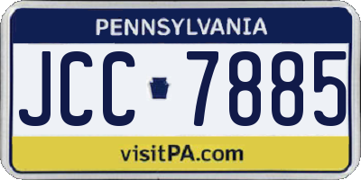 PA license plate JCC7885