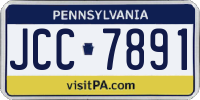 PA license plate JCC7891